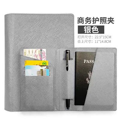Grenzüberschreitender beliebter Großhandel Korea-Version mehrfarbiges Kreuzmuster PU-Passhülle multifunktionales Stiftetui mehrfache Kartenschlitze Passdeckel - 11