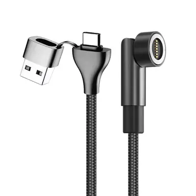 540 derece döner manyetik PD veri kablosu, 3'ü 1 arada, USB'den Type-C'ye - 8