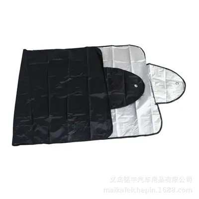 Polyester Taffeta Car Sunshade with Silver-Coated Snow Shield, 150*70-200*70 cm