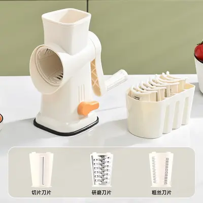 Manual rotating drum vegetable slicer and grater, multifunctional - 9