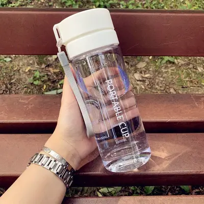 Su bardağı, çay ayırıcılı yazlık yüksek görünümlü basit öğrenci kupası, erkekler için taşınabilir, yüksek sıcaklığa dayanıklı spor dış mekan plastik bardak - 12
