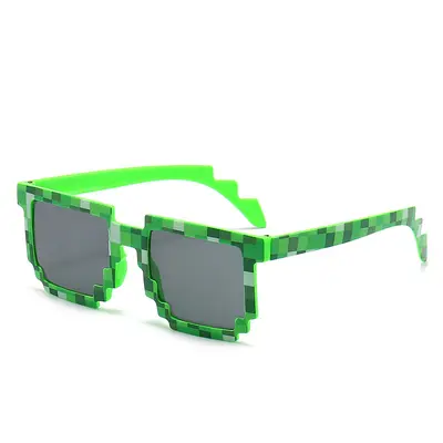 Funny Pixel Mosaic Sunglasses, Photo Performance, 2D Anime Style - 12
