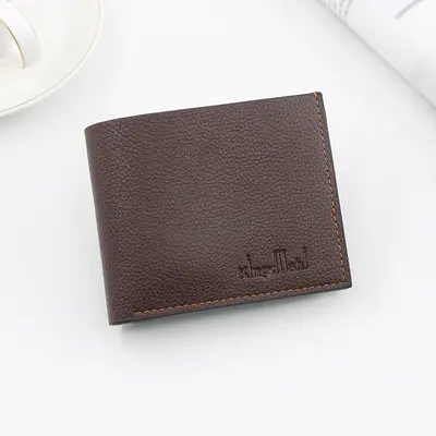 Men's Short Vertical Wallet in Soft PU Leather - 7