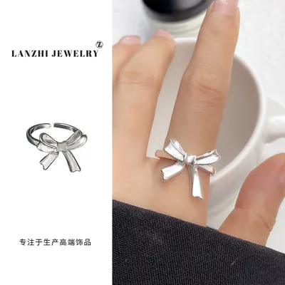 岚芷551-600复古朋克风小众925纯银戒指女蝴蝶韩国欧美跨境饰品男 - 9