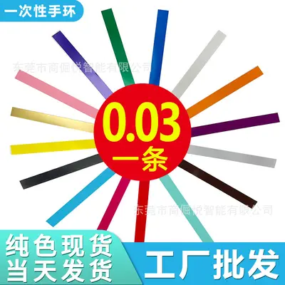 Disposable Colour-Coded ID Wristbands for Amusement Parks and Playgrounds, PP Synthetic Pa