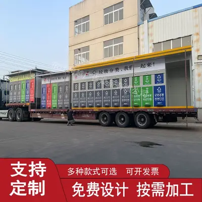 Smart Waste Sorting Station, Stainless Steel Outdoor Bin Shelter - 5