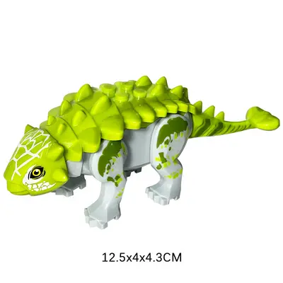 Jurassic Dinosaur Building Block Set, Small Particle Educational Toy with Ankylosaurus - 3