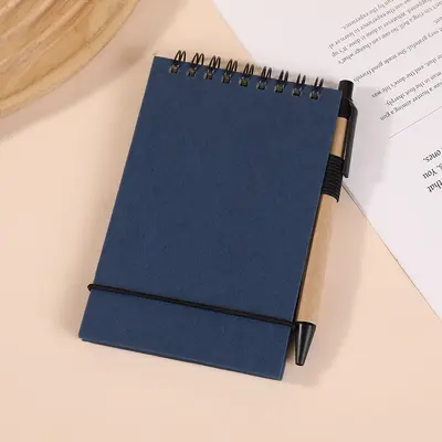 Mini Pocket Notebook with Tear-Off Pages and Pen Holder - 12