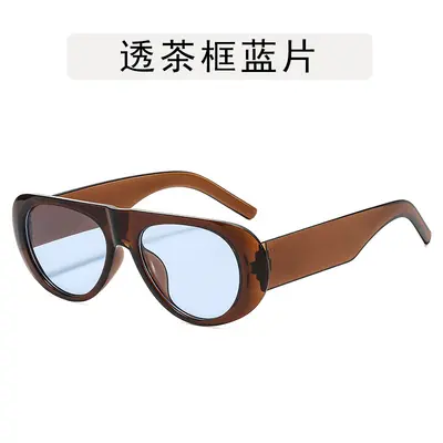 Oval Large Frame Retro Sunglasses for Women, Fashionable Style - 7