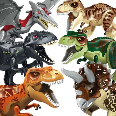 Jurassic großes Dinosaurier-Bausteinset mit T-Rex zum Zerlegen - 3