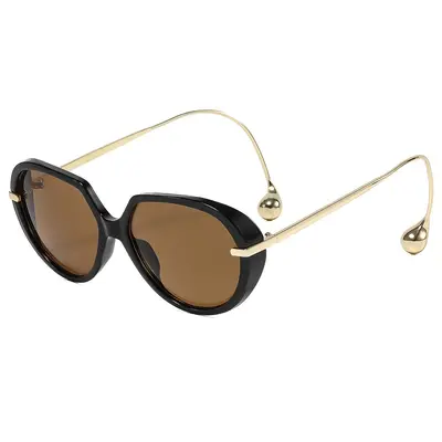 Women's Large-Frame Pilot Sunglasses, UV Protection, Slimming Design - 5