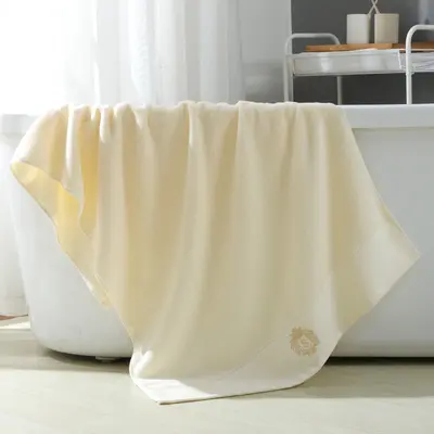 Pure cotton bath towel set, thick and soft, 3 pieces - 11