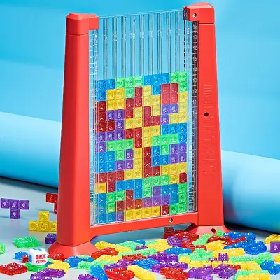 3D Tetris Yapboz Blok Seti, Ebeveyn-Çocuk Masaüstü Oyunu, Erken Eğitim - 2