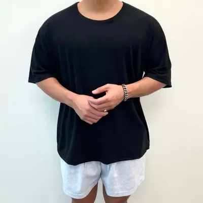 Herren-T-Shirt aus Baumwolle, große Größe, locker geschnitten, kurzarm
