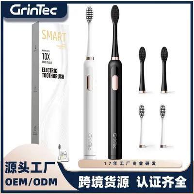 Rechargeable Electric Toothbrush Set with Multi-Mode Settings and Travel Case - 7