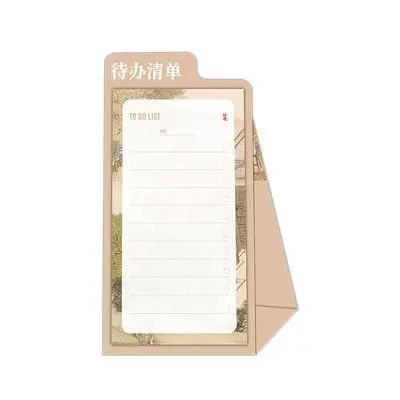 Jinling Pattern Standing Notepad, Daily Planner and Memo Notebook