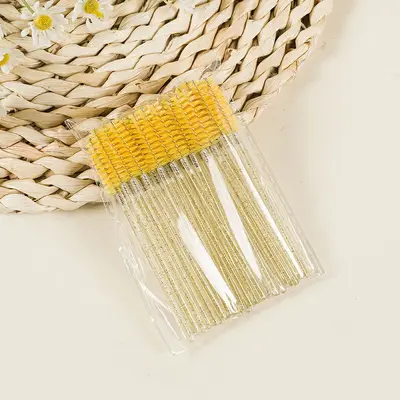 Colorful Crystal Rod Eyelash Comb, Portable Eyebrow Comb and Spiral Mascara Wand - 12