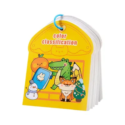 Sessiz kitap, renk sınıflandırma, yeniden kullanılabilir çıkartma kitabı