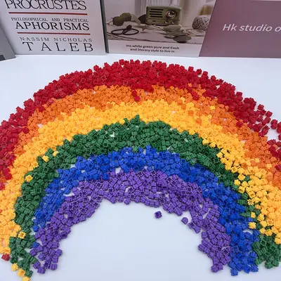 LEGO ile uyumlu 8mm küçük parçacık toplu tartı yapı taşları toptan çocuk el yapımı malzemeler eğitici bulmaca oyuncaklar