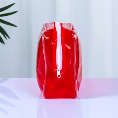 Transparente PVC-Kosmetiktasche, wasserdichte Waschtasche mit Logo