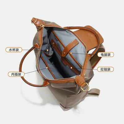 Women's Lightweight Nylon Laptop Backpack, Large Capacity - 4