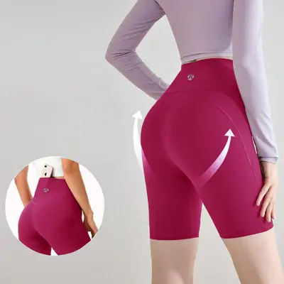 Butt-Lifting Double-Layer Yoga Cycling Shorts for Women - 7