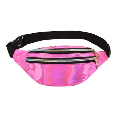 Women's Running Waist Bag with Laser Pattern and Reflective Details - 9