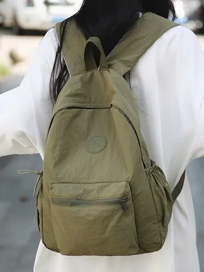 2024 Bergsteiger Reise Neuer koreanischer Stil Schulrucksack Schüler Rucksack Gymnasialschüler Mittelschüler Einfarbiger einfacher Rucksack - 5