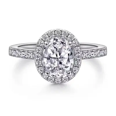 Moissanite Oval Ring, Adjustable, Unique Design - 5