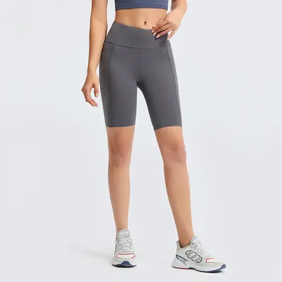 High Waist Yoga Shorts with Side Pocket, Butt-Lifting, DK068 - 3