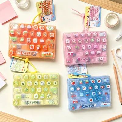 26-Key Keyboard Squeeze Toy, Stress-Relief Keychain - 7