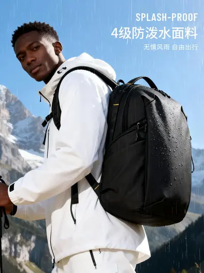 Men's Business Travel Backpack, Large Capacity with Laptop Compartment - 4
