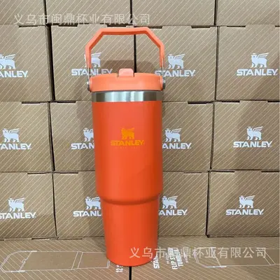 Stanley-Stil 30oz 16oz Isolierbecher aus 304 Edelstahl, mit Strohhalm und Griff - 13