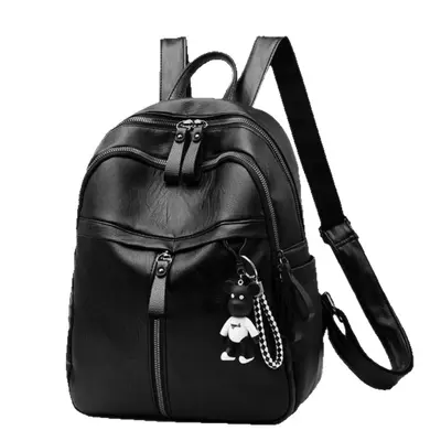 Women's Large-Capacity Soft PU Backpack - 6