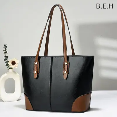 Large Capacity Tote Bag, Single Shoulder Underarm Style, BEH