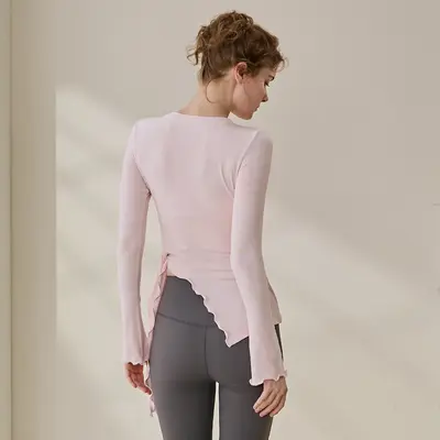 Women's Yoga Crop Top, Long Sleeve, for Running and Training - 3