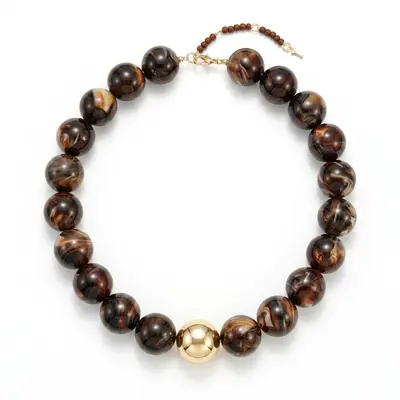 Acrylic Colorful Bead Pendant Necklace, Dopamine Style - 9