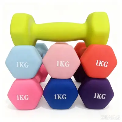 Cross-border Dumbbell Fitness Home Use Pair Rubber Coated Women's Solid Cast Iron Matte Set Small Dumbbells for Women