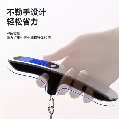 Portable Electronic Luggage Hanging Scale with Hook, 50 kg