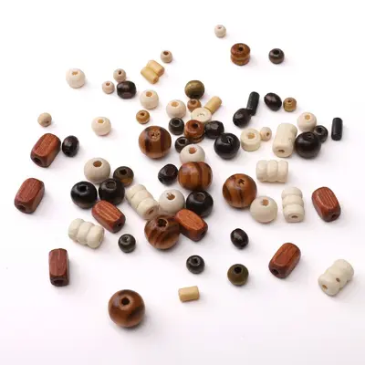 Vintage Wooden Round Spacer Beads for DIY Jewelry and Bracelet Making
