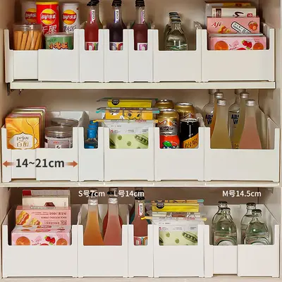 Retractable cabinet storage box with U-shaped opening design - 4
