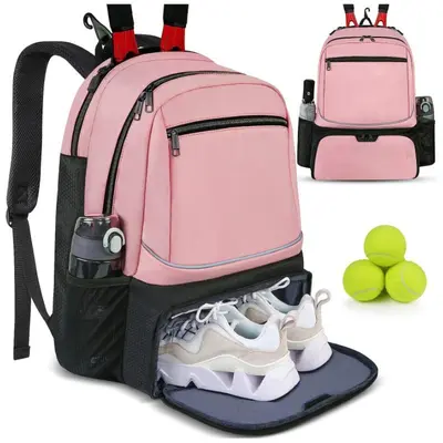 In-Stock Cross-Border Hot-Selling Racket Bag Sports Racket Backpack Large Capacity Travel Multi-Layer Storage Bag Independent Shoe Compartment