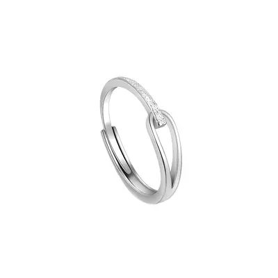 925 Sterling Silver Smooth Ring Women's Open Design