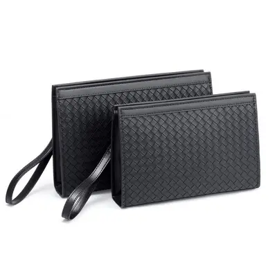 Herren-Clutch im Flechtmuster, großes Fassungsvermögen - 7