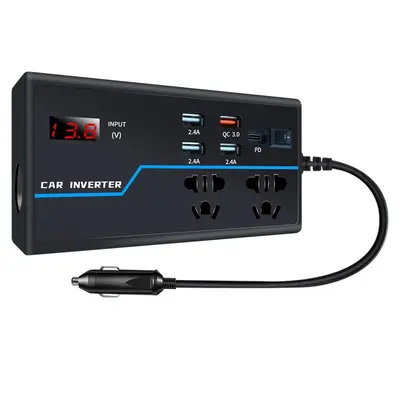 Auto-Wechselrichter 12V/24V auf 110V/220V mit Zigarettenanzünder - 6
