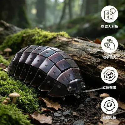 Nagu Puzzle 3D Insect Acrylic Puzzle Building Blocks Museum Cultural Creative Children's Simulation Toy