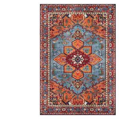 Turkish Style Non-Slip Bedroom Rug, Stain-Resistant, Thick Ethnic Pattern