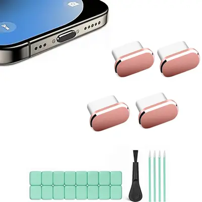 Telefon Toz Koruma Tıpası Seti USB C Toz Koruma Tıpası iPhone 15 / 16 için Toz Koruma Temizleme Seti - 9