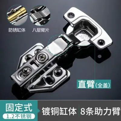 Stainless Steel Silent Hydraulic Soft-Close Hinge for Cabinet Doors - 7