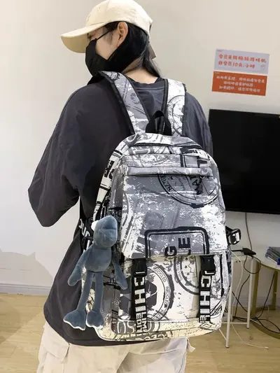Graffiti Backpack, Large Capacity School and Travel Bag - 5